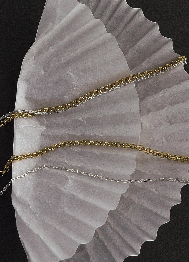 ミックスチェーン連ネックレス (SV16KGP) Teilen