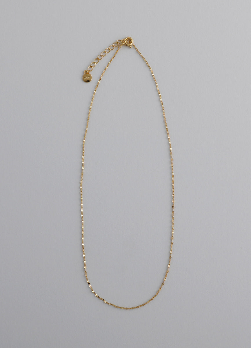 ペタルチェーンネックレス (シルバー925、16KGP) Teilen