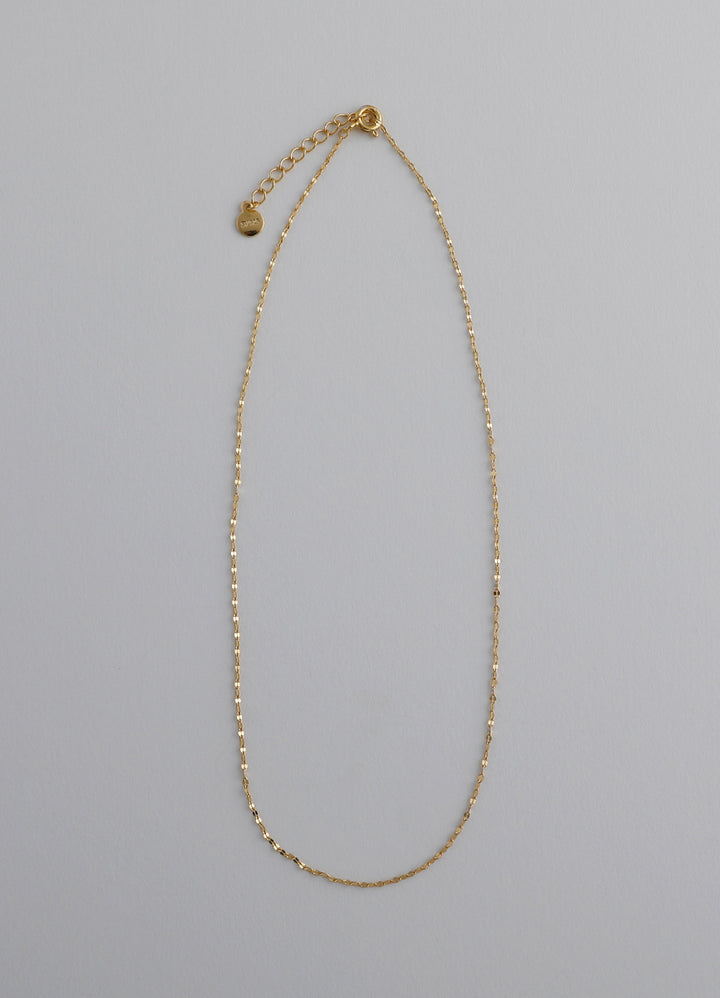 ペタルチェーンネックレス (シルバー925、16KGP) Teilen