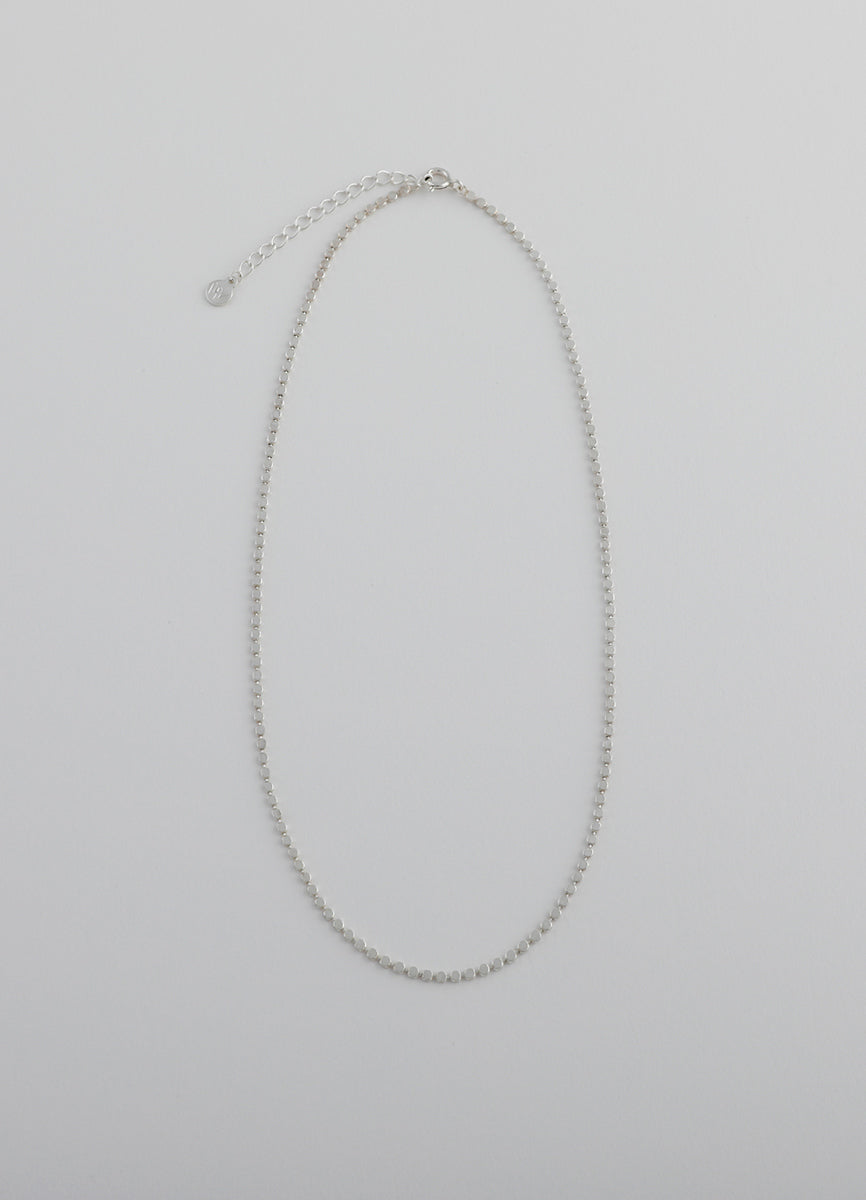 Teilen フラットボールチェーンネックレス シルバー925 レディース メンズ