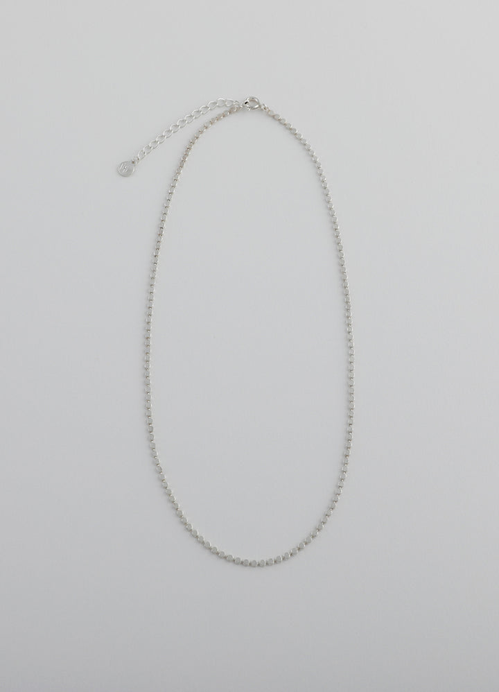 Teilen フラットボールチェーンネックレス シルバー925 レディース メンズ