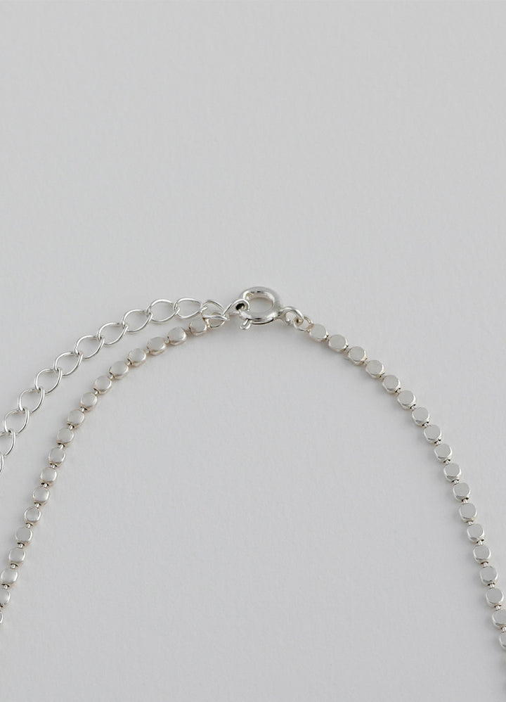 Teilen フラットボールチェーンネックレス シルバー925 レディース メンズ