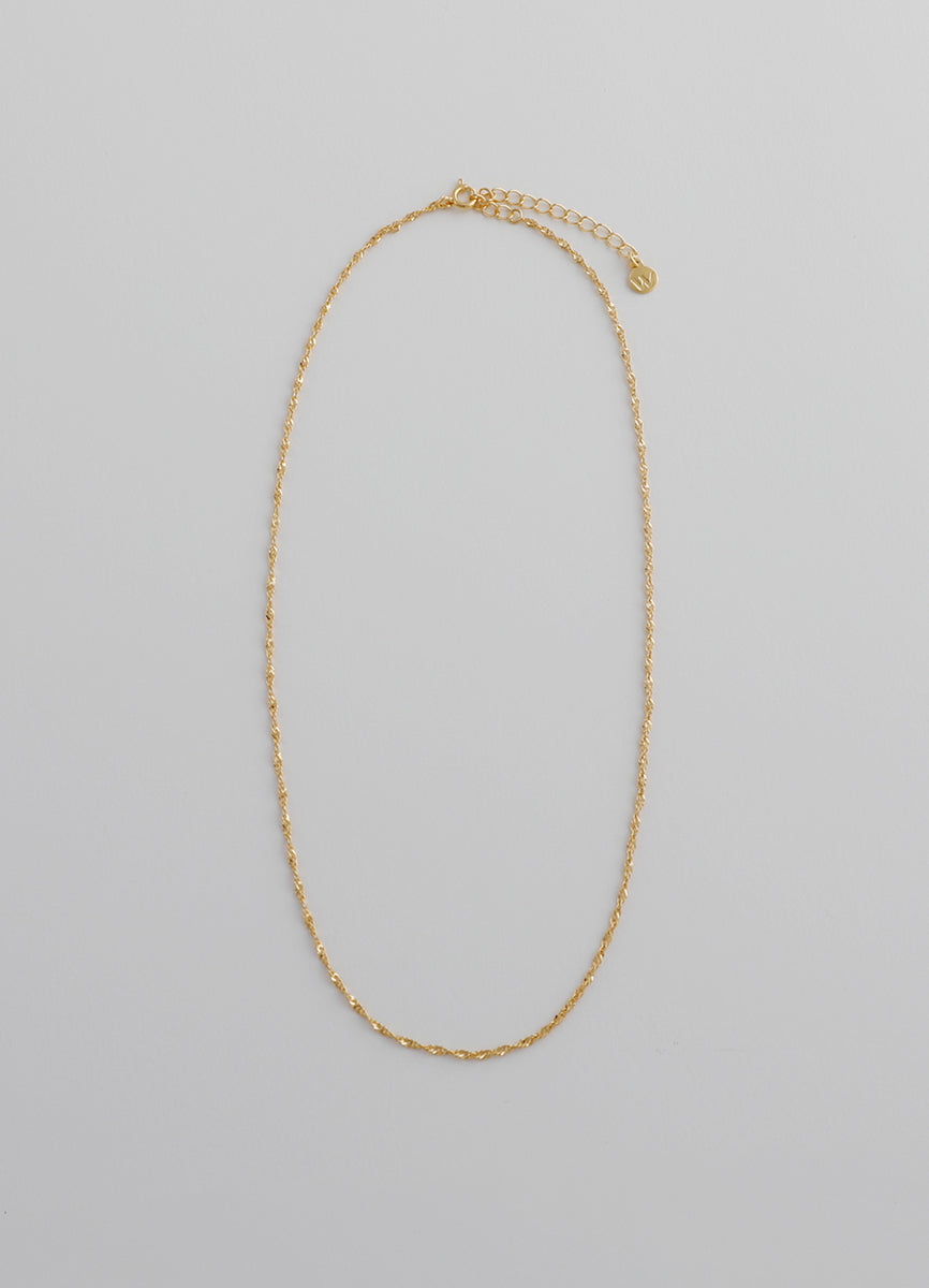 スクリューチェーンネックレス (シルバー925/24KGP) Teilen