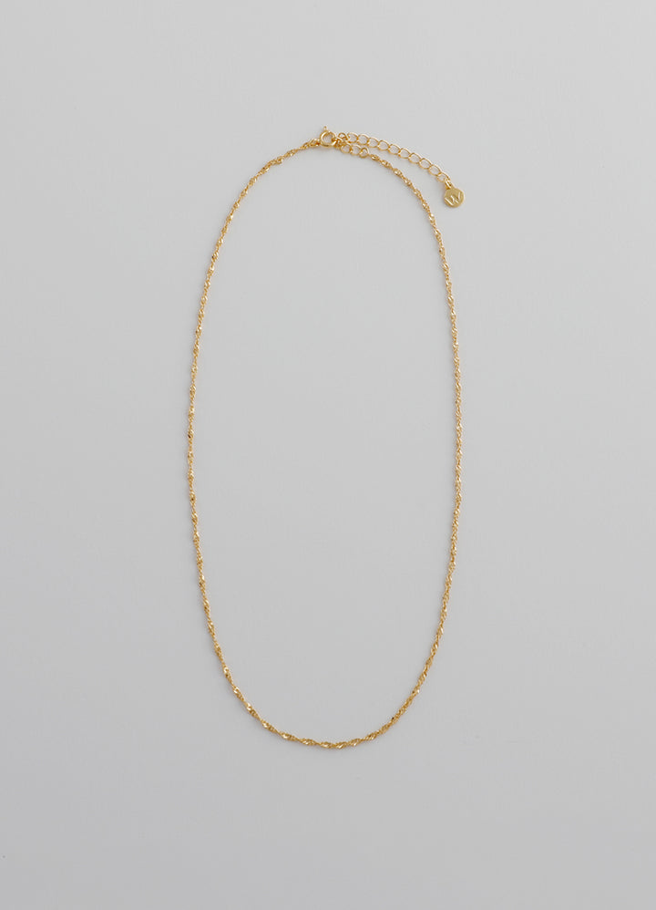 スクリューチェーンネックレス (シルバー925/24KGP) Teilen
