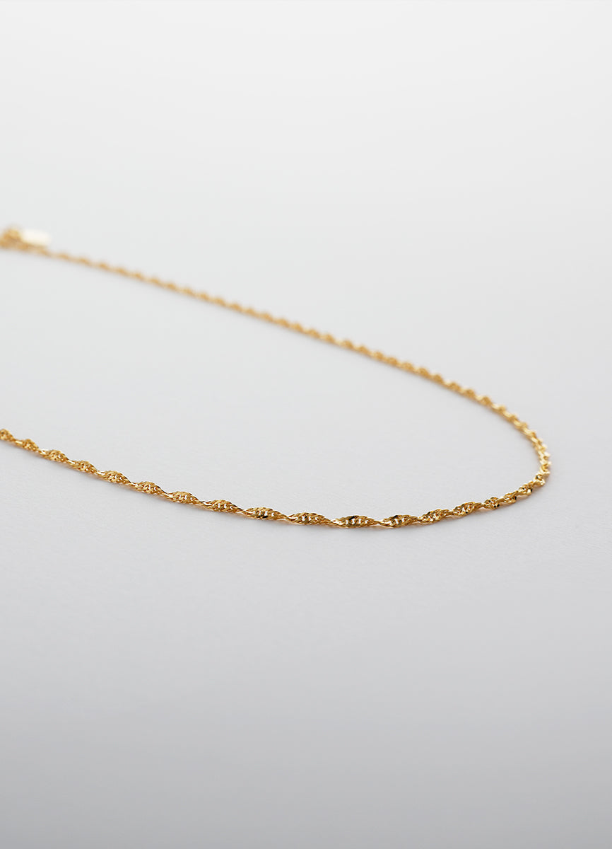 スクリューチェーンネックレス (シルバー925/24KGP) Teilen