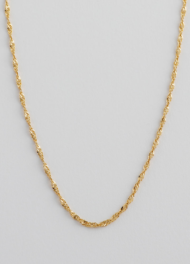 スクリューチェーンネックレス (シルバー925/24KGP) Teilen