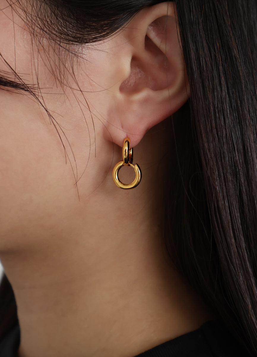 SALE サークルピアス (シルバー925/18KGP) Teilen
