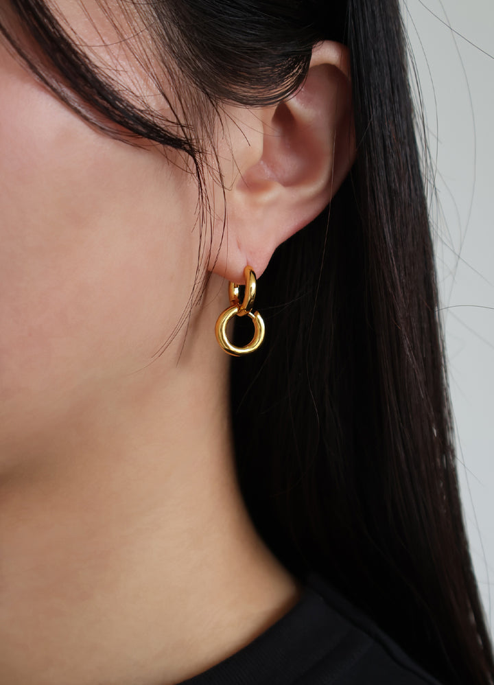SALE サークルピアス (シルバー925/18KGP) Teilen