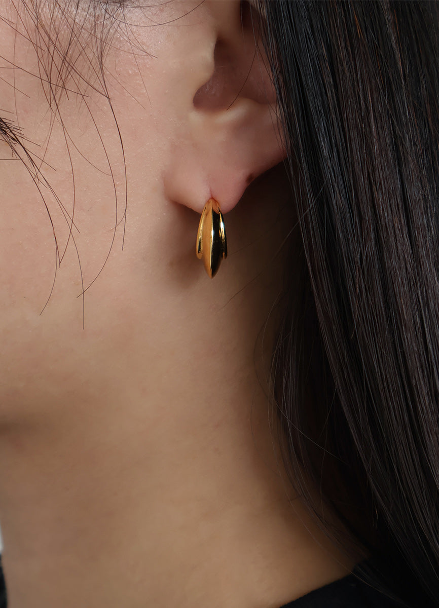 SALE チャンキーフープピアス(シルバー925/16KGP) Teilen