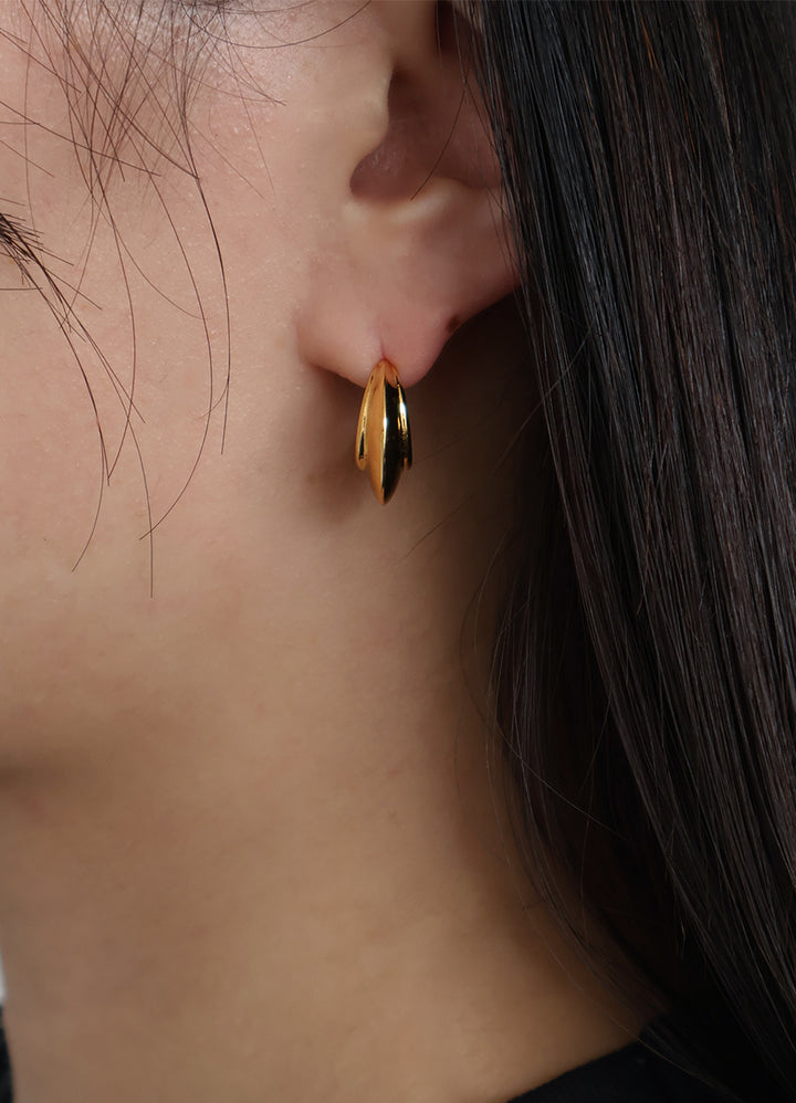 SALE チャンキーフープピアス(シルバー925/16KGP) Teilen
