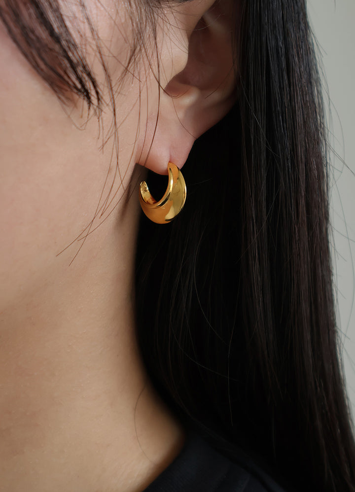 SALE チャンキーフープピアス(シルバー925/16KGP) Teilen
