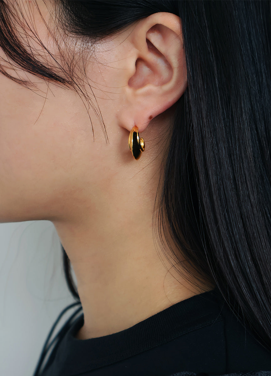 SALE チャンキーフープピアス(シルバー925/16KGP) Teilen