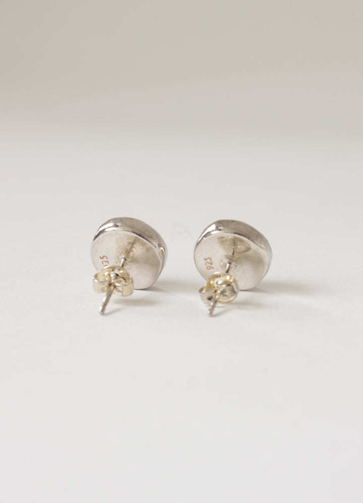 SALE ラウンドジェムストーンピアス (SV) Toii