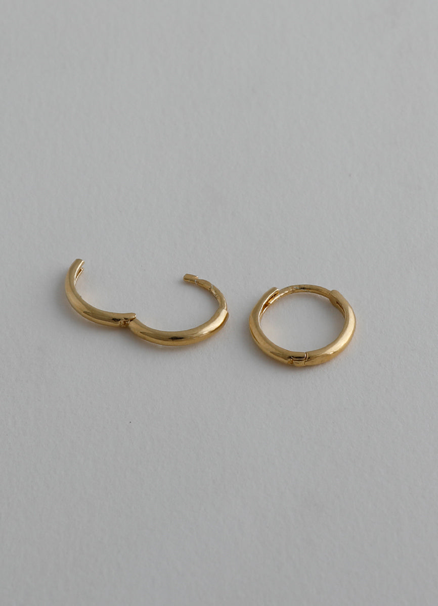ニートフープピアス 10㎜(シルバー925/16KGP) Teilen