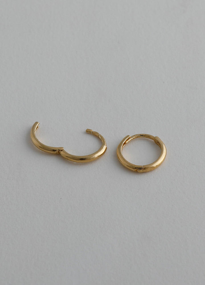 ニートフープピアス 10㎜(シルバー925/16KGP) Teilen