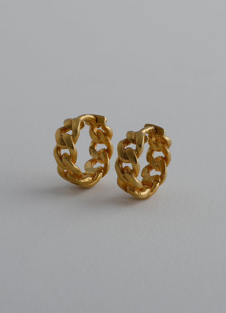 喜平チェーンミニフープピアス (SV.18KGP) Teilen