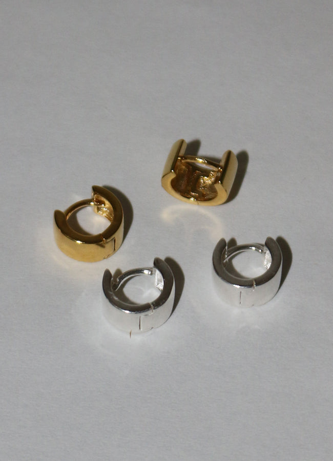 ロールミニフープピアス (シルバー925、18KGP) Teilen ユニセックス