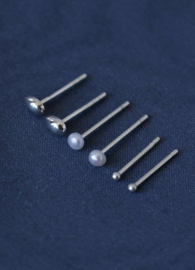 ドロップパールピアスセット（3SET) Teilen