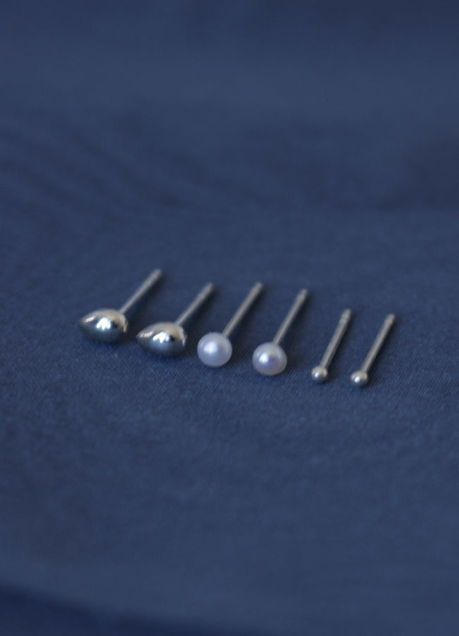 ドロップパールピアスセット（3SET) Teilen