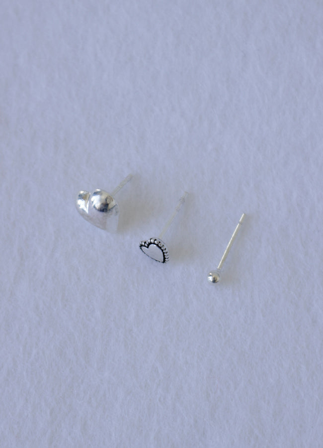 ハートストーンピアスセット（3SET) Teilen