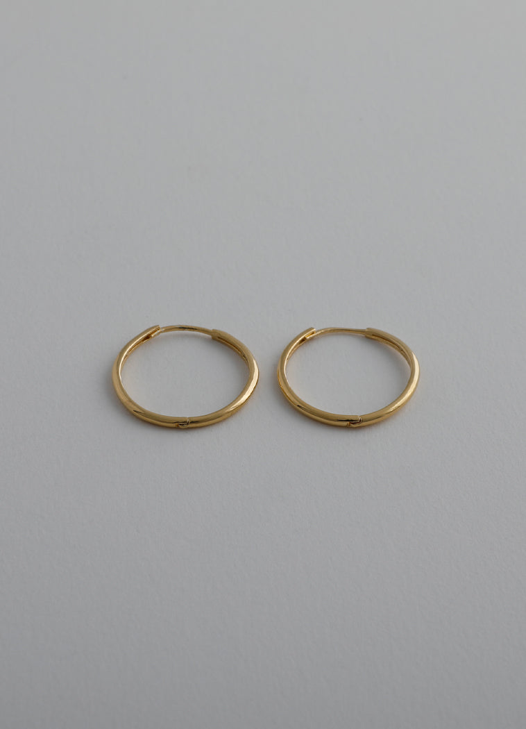 ニートフープピアス(20mm/16KGP) Teilen