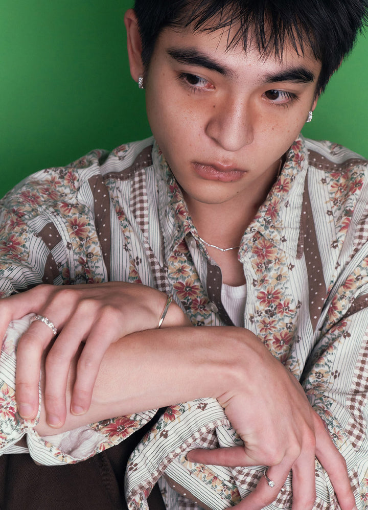 スウェイジルコニアフープピアス(CR.BK) Toii