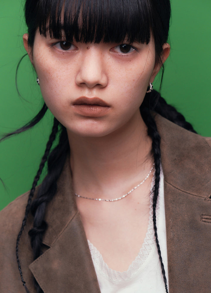 スウェイジルコニアフープピアス(CR.BK) Toii