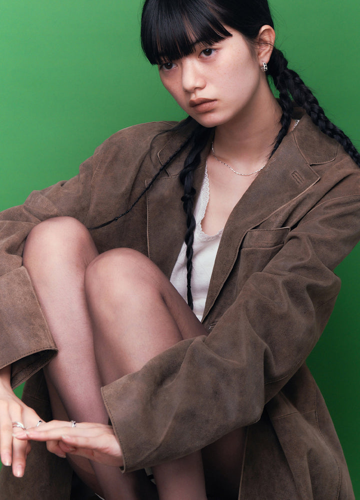 スウェイジルコニアフープピアス(CR.BK) Toii