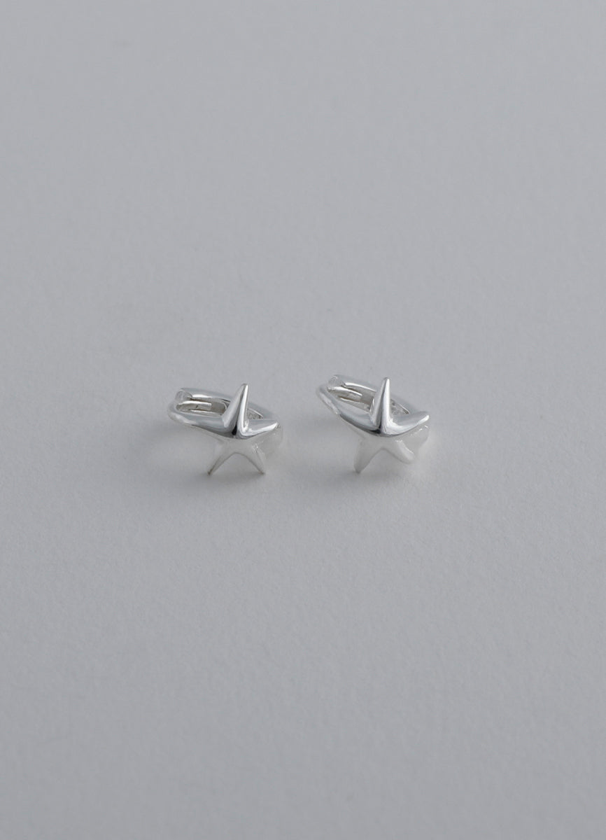 ピアス シルバー 925 フープ スター セット スターフープピアス (シルバー925/18KGP) Teilen ユニセックス