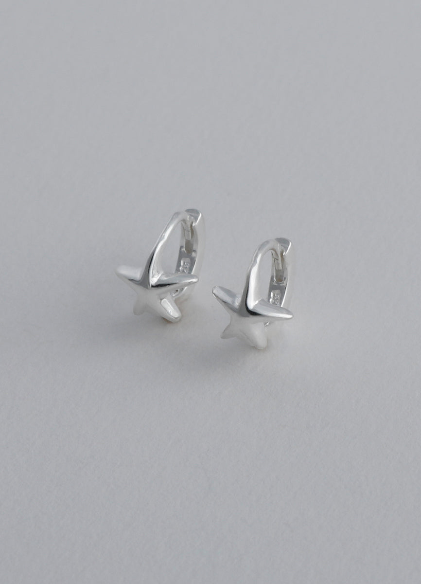 ピアス シルバー 925 フープ スター セット スターフープピアス (シルバー925/18KGP) Teilen ユニセックス