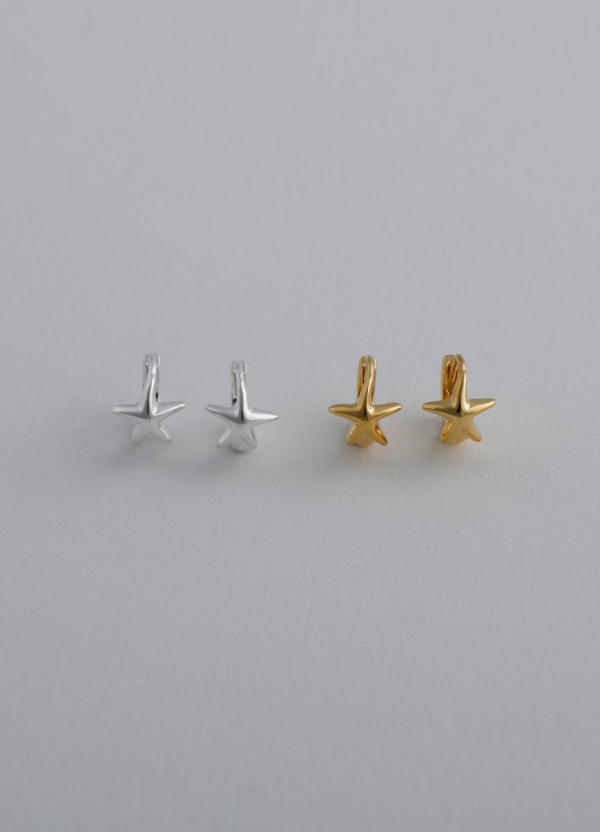 スターフープピアス (シルバー925/18KGP) Teilen