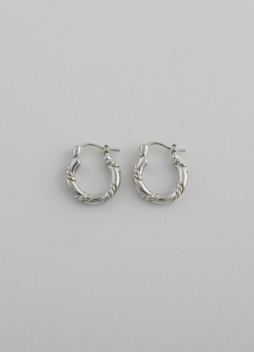 Teilen ロープフープピアス シルバー925 メンズ レディース