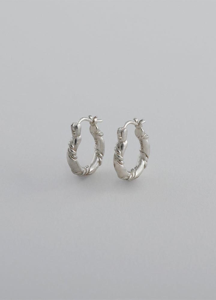 Teilen ロープフープピアス シルバー925 メンズ レディース