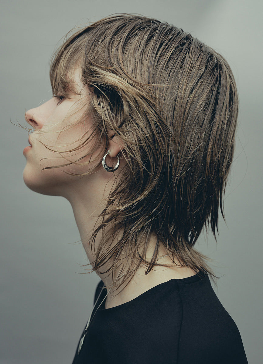 ムーンフープピアス (シルバー925) Huk