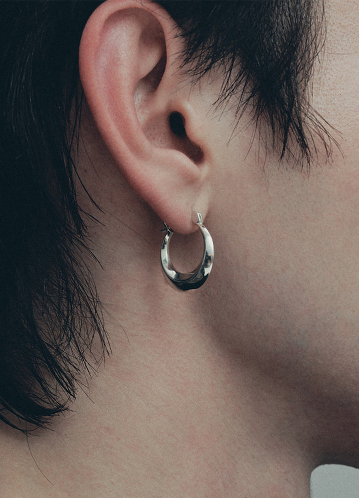ムーンフープピアス (シルバー925) Huk