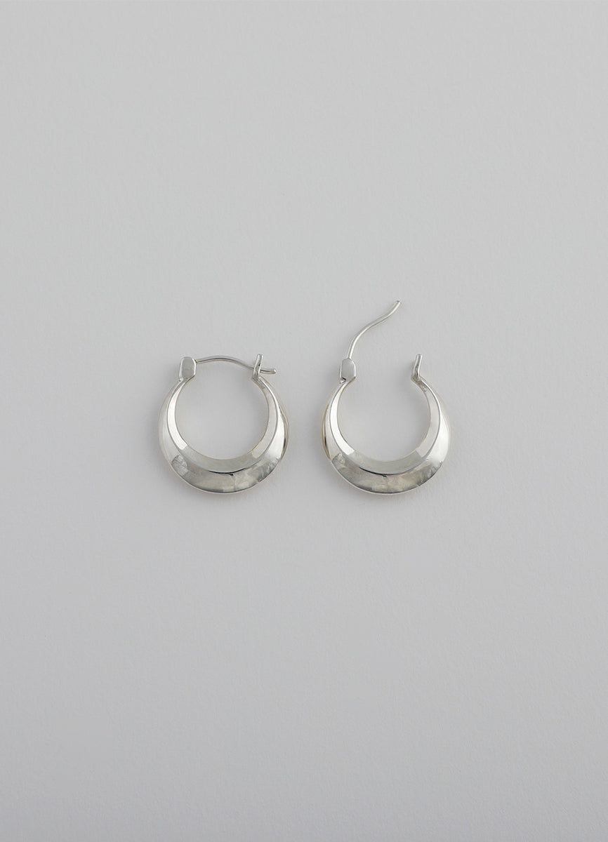 ムーンフープピアス (シルバー925) Huk