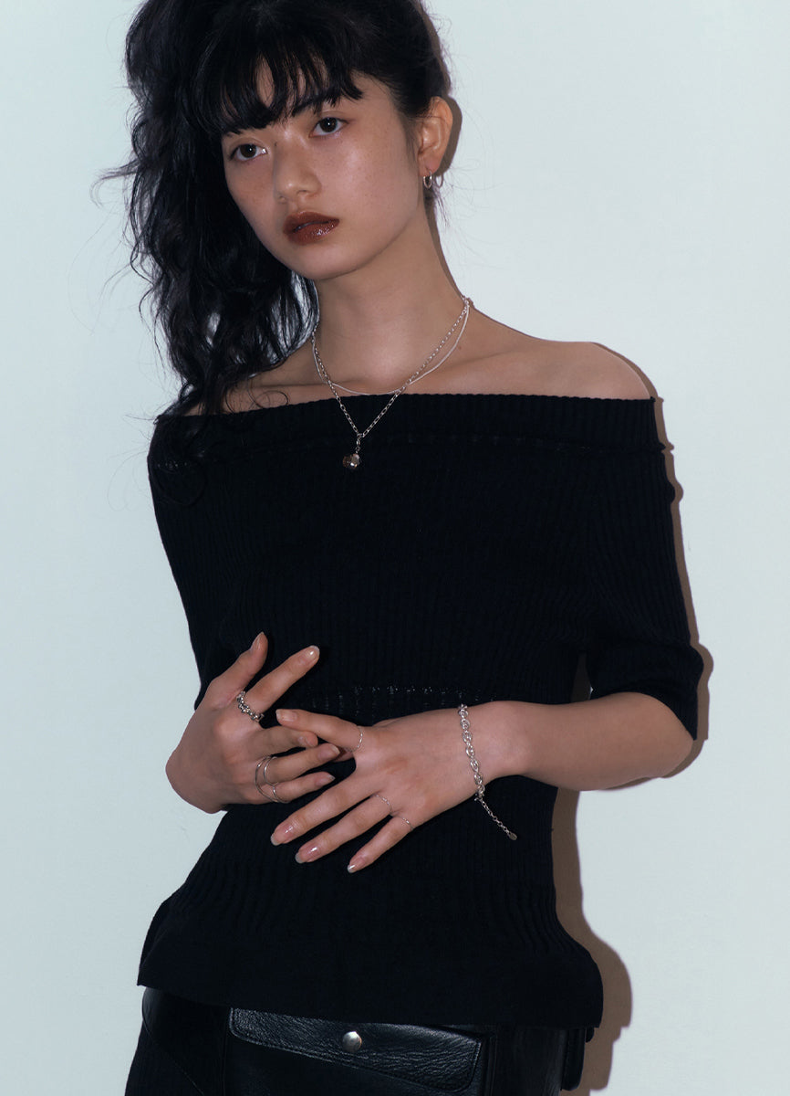 コネクションチェーンネックレス (SV) Huk