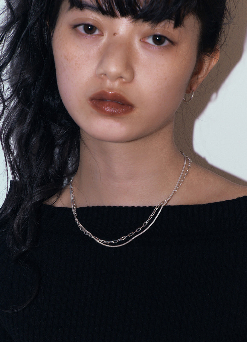 コネクションチェーンネックレス (SV) Huk