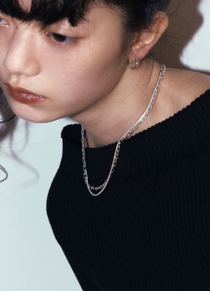 コネクションチェーンネックレス (SV) Huk