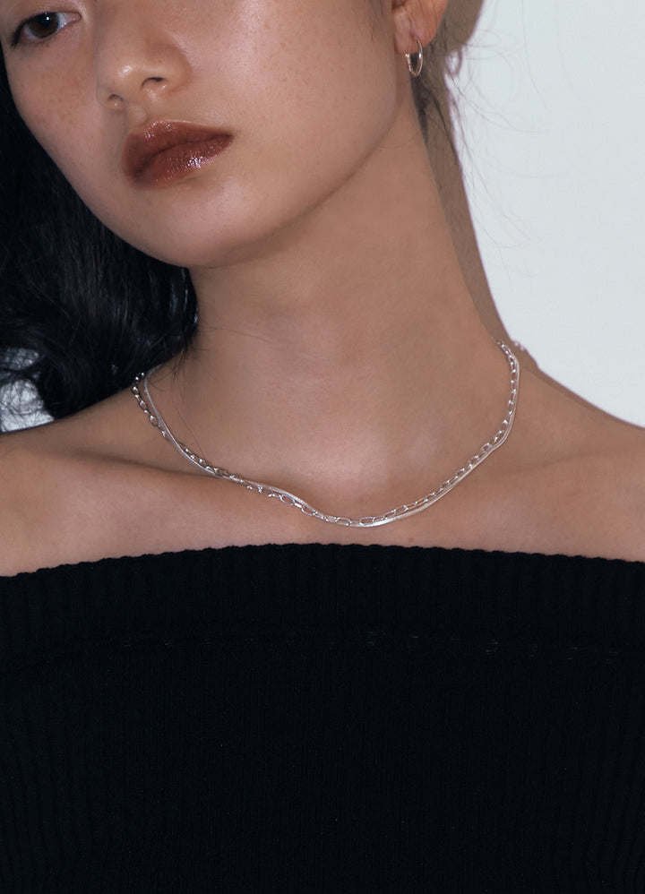 コネクションチェーンネックレス (SV) Huk