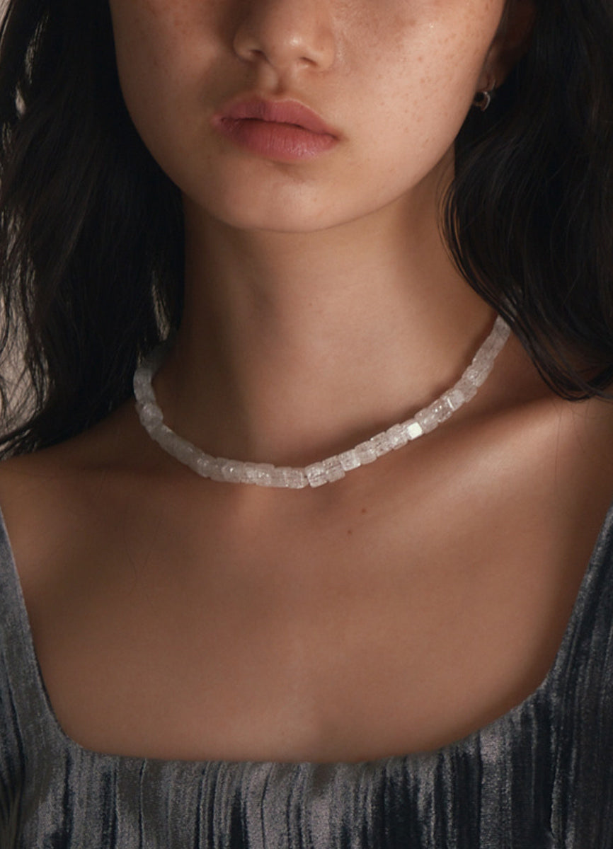 キューブストーンネックレス (シルバー925) Toii ユニセックス| whoseA 