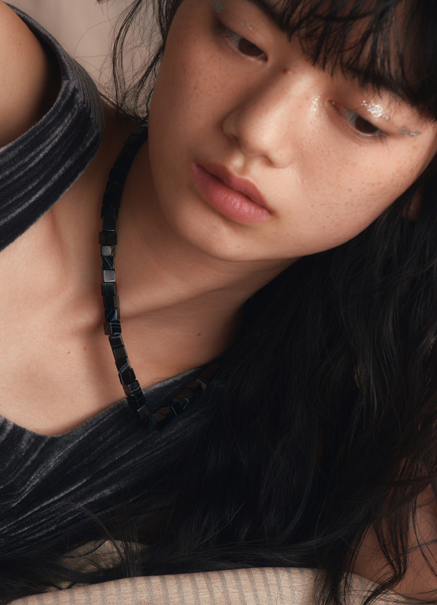 キューブストーンネックレス Toii